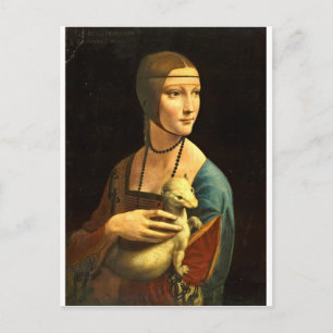 Leonardo da Vinci - De dame met een ermine Briefkaart