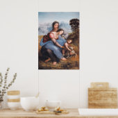 Leonardo da Vinci - De Maagd en het Kind Poster (Keuken)