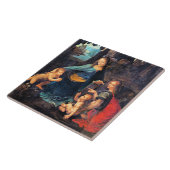 Leonardo da Vinci - De rotsmadonna Tegeltje (Zijkant)