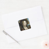 Leonardo Da Vinci Ginevra De' Benci Painting Vierkante Sticker (Envelop)