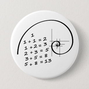 Leonardo da Vinci. Gouden verhouding. De gulden ni Ronde Button 7,6 Cm