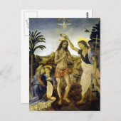 Leonardo da Vinci Het aptisme van Christus Briefkaart (Voorkant / Achterkant)