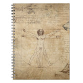 Leonardo Da Vinci Het Man van Vitruvian Notitieboek (Voorkant)