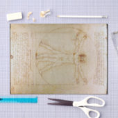 Leonardo Da Vinci, het Vitruviaanse Man, Renaissan Tissuepapier (Craft)