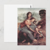 Leonardo da Vinci Hl. Anna Selbdritt, Szene: Hl. A Briefkaart (Voorkant / Achterkant)