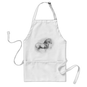 Leonardo Da Vinci Horse apron Standaard Schort