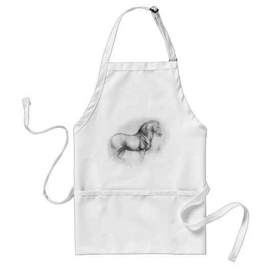 Leonardo Da Vinci Horse apron Standaard Schort (Voorkant)