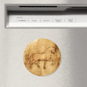 Leonardo Da Vinci Horse Art Magneet (Insitu (Vaatwasser))