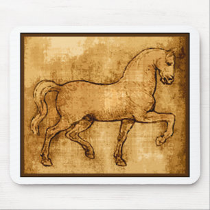 Leonardo Da Vinci Horse Art Muismat