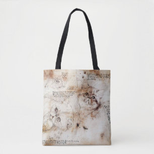 Leonardo da Vinci Katte Schets Boodschappentas Draagtas