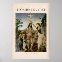 Leonardo da Vinci Kunstprint De Doop van