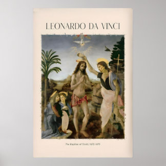 Leonardo da Vinci Kunstprint De Doop van Poster