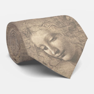 Leonardo da Vinci La Scapigliata Renaissance Kunst Stropdas