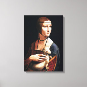 Leonardo Da Vinci Lady met een Ermine Canvas Wrap