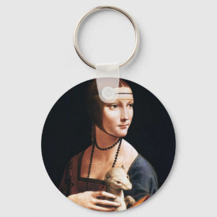 Leonardo Da Vinci Lady met een Ermine-Sleutelhange Sleutelhanger