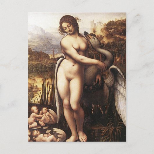 Leonardo Da Vinci - Leda en de Swan Briefkaart (Voorkant)