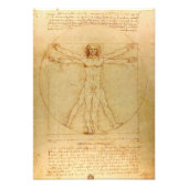 Leonardo da Vinci, Man van Vitruvius, gulden snede Foto Afdruk (Voorkant)