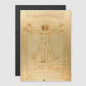 Leonardo da Vinci, Man van Vitruvius, gulden snede Magnetische Uitnodiging (Voorkant / Achterkant)