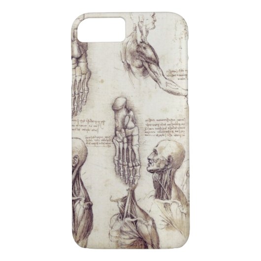 Leonardo Da Vinci Medische schetsen, lichaamsdelen Case-Mate iPhone Case (Achterkant)