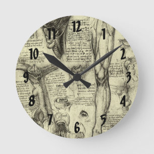 Leonardo da Vinci  Menselijke Anatomie Larynxbeen Ronde Klok