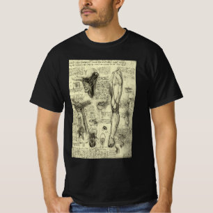 Leonardo da Vinci  Menselijke Anatomie Larynxbeen T-shirt