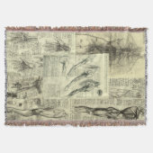 Leonardo da Vinci Menselijke Anatomie Schetsen Deken (Voorkant)