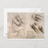 Leonardo da Vinci, mogelijk zelfportret. Briefkaart (Voorkant / Achterkant)