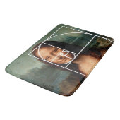 Leonardo da Vinci Mona Lisa Fibonacci sequentie Badmat (Gekanteld)