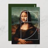 Leonardo da Vinci Mona Lisa Fibonacci sequentie Briefkaart (Voorkant / Achterkant)