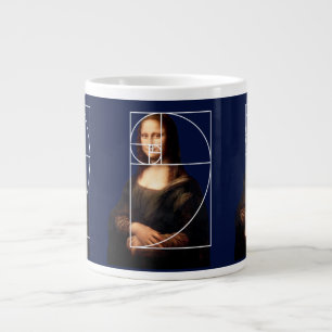 Leonardo da Vinci Mona Lisa Fibonacci sequentie Extra Grote Beker