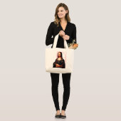 Leonardo da Vinci Mona Lisa Fibonacci sequentie Grote Tote Bag (Voorkant (model))
