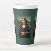 Leonardo da Vinci Mona Lisa Fibonacci sequentie Latte Mok (Voorkant)