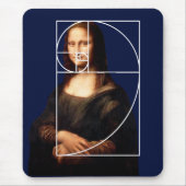 Leonardo da Vinci Mona Lisa Fibonacci sequentie Muismat (Voorkant)