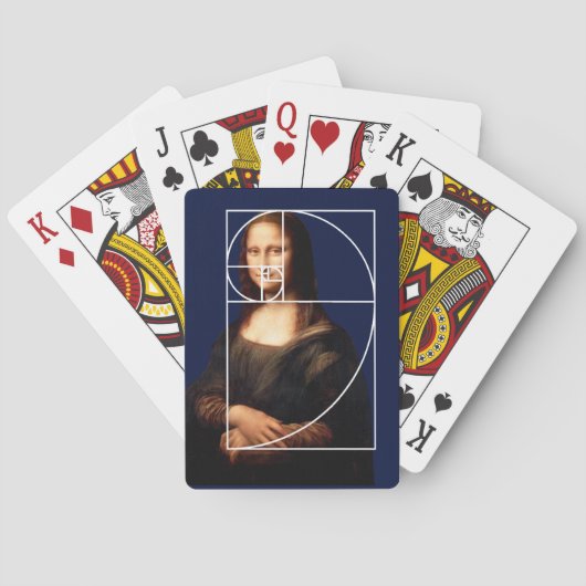 Leonardo da Vinci Mona Lisa Fibonacci sequentie Pokerkaarten (Achterkant)