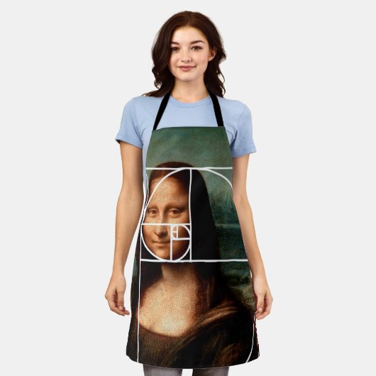 Leonardo da Vinci Mona Lisa Fibonacci sequentie Schort (Gedragen)