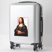Leonardo da Vinci Mona Lisa Fibonacci sequentie Sticker (Koffer)