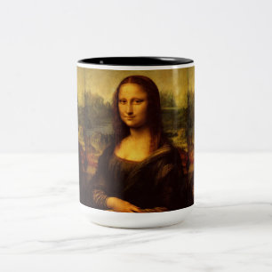 Leonardo Da Vinci Mona Lisa Fine Art Painting Tweekleurige Koffiemok