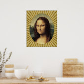 Leonardo da Vinci - Mona Lisa in detail Poster (Keuken)
