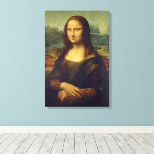 Leonardo Da Vinci, Mona Lisa, La Gioconda Canvas Afdruk