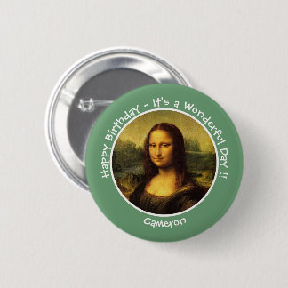Leonardo da Vinci Mona Lisa Party Collectie Ronde Button 5,7 Cm