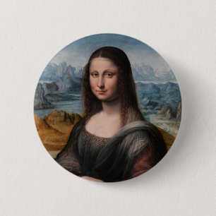 Leonardo da Vinci Mona Lisa Ronde Button 5,7 Cm