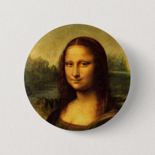 Leonardo Da Vinci Mona Lisa Ronde Button 5,7 Cm