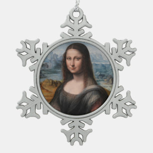 Leonardo da Vinci   Mona Lisa Tin Sneeuwvlok Ornament