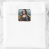 Leonardo da Vinci | Mona Lisa Vierkante Sticker (Tas)