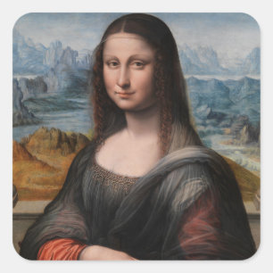 Leonardo da Vinci Mona Lisa Vierkante Sticker