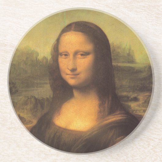 Leonardo Da Vinci' Mona Lisa Zandsteen Onderzetter (Voorkant)