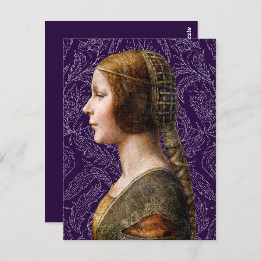 Leonardo da Vinci Portret La Bella Principessa Briefkaart (Voorkant / Achterkant)