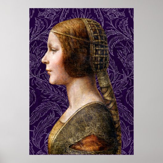 Leonardo da Vinci Portret La Bella Principessa Poster (Voorkant)