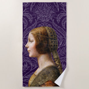 Leonardo da Vinci Portret La Bella Principessa Strandlaken