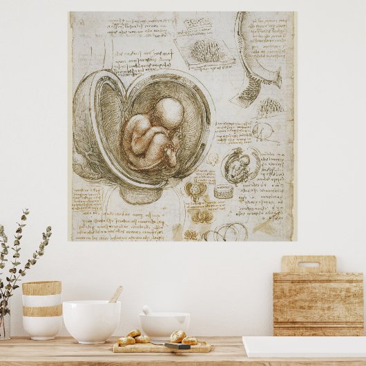Leonardo da Vinci Poster (Keuken)